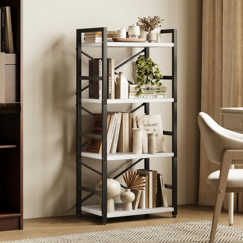 Petite étagère de rangement à 4 couches, Blanc