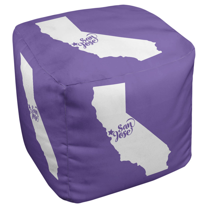 Repose-pieds cube en californie san jose, Mauve