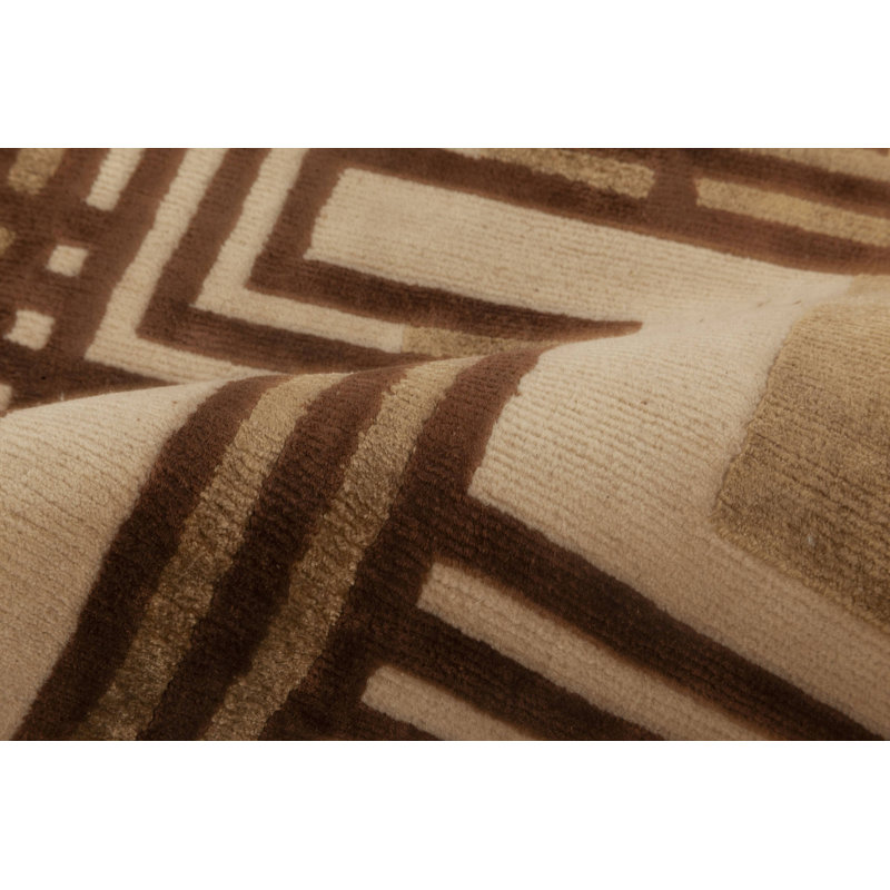 Modern One-of-a-Kind Runner 2'7" X 15'8" Hand Knotted Area Rug