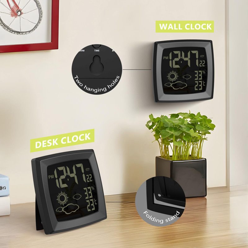 Power Alarm Temperature And Humidity Travel Alarm With Automatic Charging
