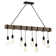 Jason 8 - Light Unique Linear Chandelier with Wood Accents