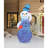 Swirling Lights Snowman with Tipping Hat Inflatable