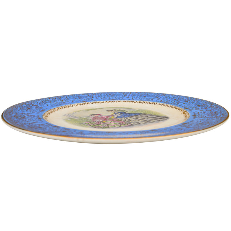 Assiette décorative en porcelaine faite à la main