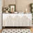 Modern Fluted Sideboard Buffet with Storage, Curved Elements and Strict Lines, 4 Doors Cabinet for Versatile Use-1234951517-1234951512