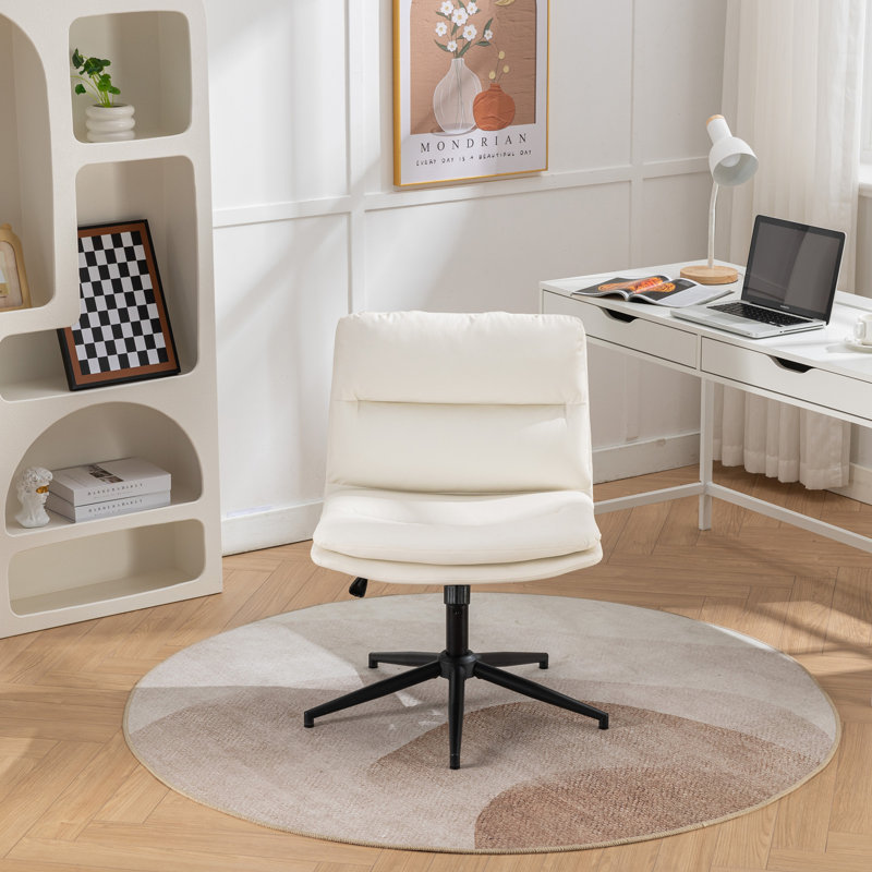 Fauteuil de bureau / chaise de coiffeuse Imani Bizerte, Blanc