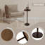 Table d'appoint à piédestal, table à boisson, petite table à martini ronde pour le salon, dortoir, bureau à domicile et chambre à coucher, brun