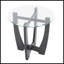 Table basse ronde en verre 23,5 pouces-240215417