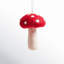 Nordic Felted Mushroom Ornament - Mini - Set of 6