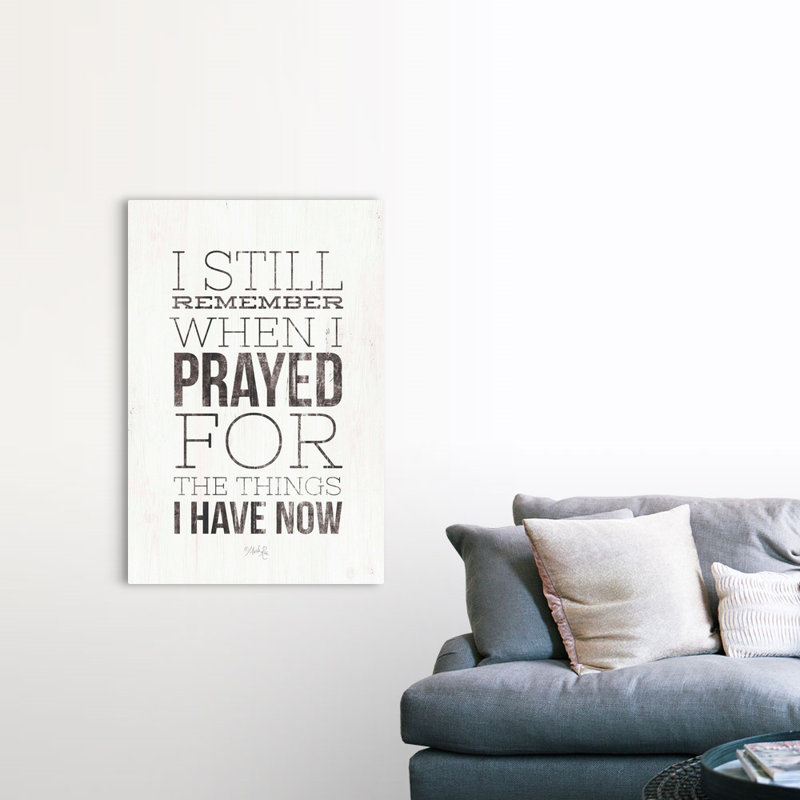 Reproduction d’art textuel sur toile, "I still Remember" par Marla Rae, Toile tendue, H 48 po x l 32 po x P 1,25 po