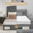 Bed Frame with 56" Tall Headboard, Boucle Upholstered Platform Bed with Nailhead Trim, Soft Fabric, No Box Spring Needed, Easy Assembly-1409323672-1409323678