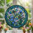 Dragonfly Iris Stained Glass Window Panel，7.8H-1906660955