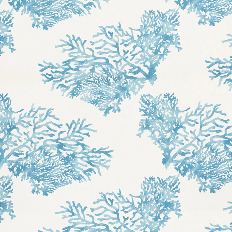 Tissu grande barrière de corail, Bleu