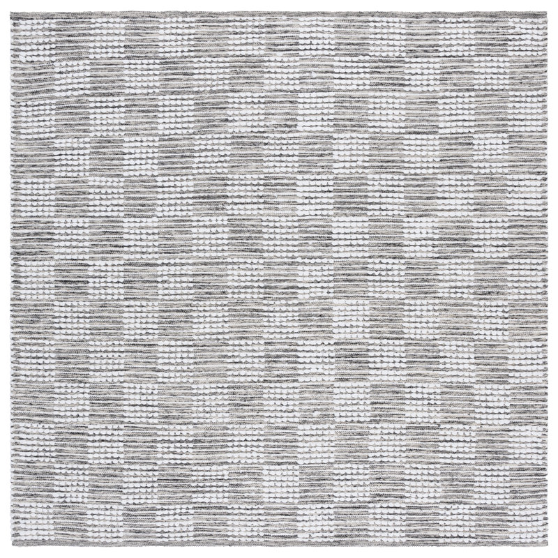 Tiffane 979 Area Rug In Black / Ivory, Square 6'