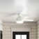 44" Dempsey 4 - Blade Outdoor Flush Mount Ceiling Fan with Light Kit Included