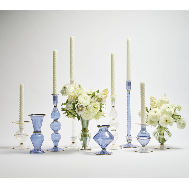 F2023 Handmade Glass Table Vase, Blue