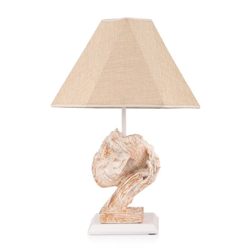 Lampe de table en métal, Crème / Blanc, Crème