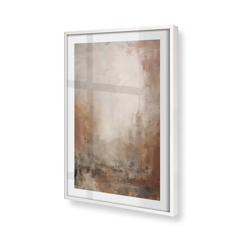 «Russet Mist D dépliant», Cadre opaque blanc, H 17 po x l 13 po x P 1,25 po