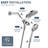 Chrome Dual Shower Head Combo with Handheld Spray, 10 Spray Functions