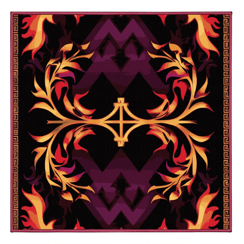 Golden Cascade Rug, Square 7'