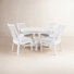 Westport Modern Farmhouse Five Piece Round-to-oval Dining Set With Dowelback Chairs - White