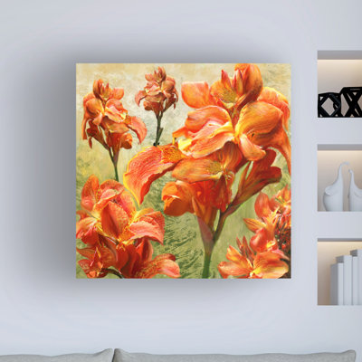 «Orange Orchid Bloom» par Anthony Christou, impression sur toile tendue