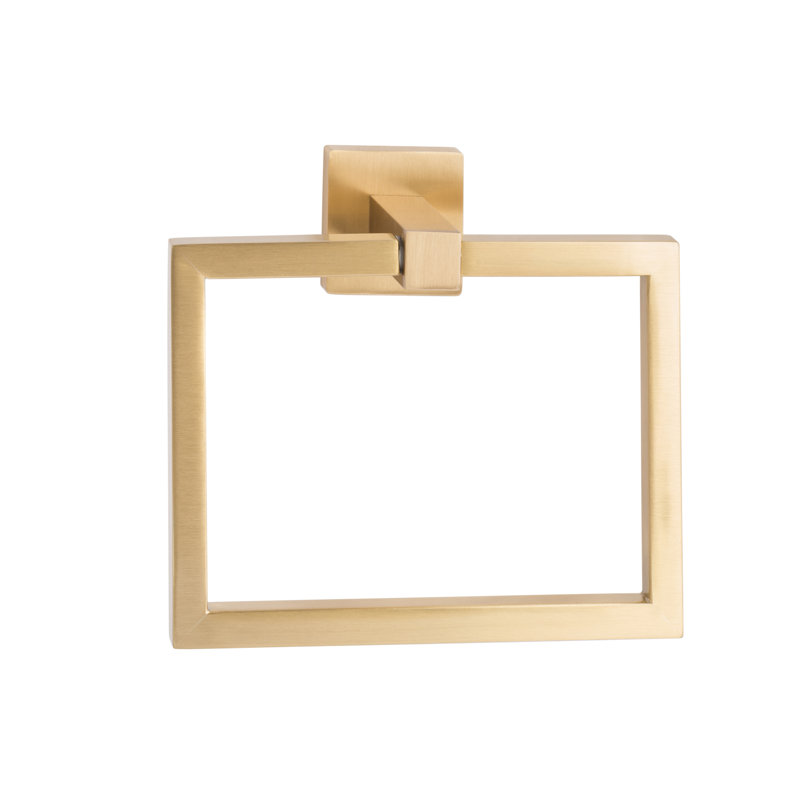 Vlora Solid Brass Towel Ring, Satin Brass