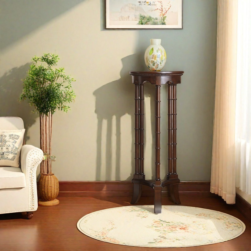 Double solid wood frame Plant stand, 38.97" H x 15.74" L x 15.74" D
