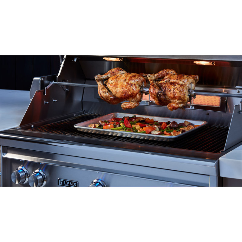 3-Burner Convertible Gas Grill with Rotisserie, Natural Gas