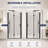 36''–38'' W x 72'' H Semi-Frameless Bifold Shower Door, 1/4'' Clear Tempered Glass with Protective Safety Film, Reversible Folding Shower Door with Adjustable Width, Matte Black Finish-100751560