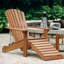 Chaise Adirondack en bois massif avec repose-pieds Aredale-1469960015