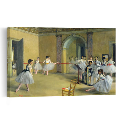 Le foyer de danse de l'Opéra de la rue Le Peletier, 1872. Estampe d'art mural impressionniste abstraite représentant l'architecture urbaine contemporaine.