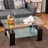 Rectangular Tempered Glass Coffee Table with Shelf-1373258101-1450897544