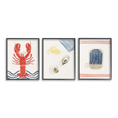 «Abstract Ocean Life» par Yuyu Pont, 3 pièces sur toile