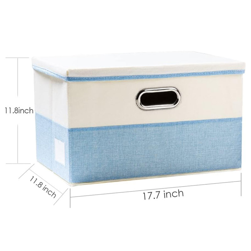 Latitude Run® Fabric Decorative Bin, Blue
