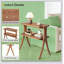 Table d'entrée à 2 niveaux de style naturel, table d'appoint en bois pour plus de rangement et espaces de vie bien rangés