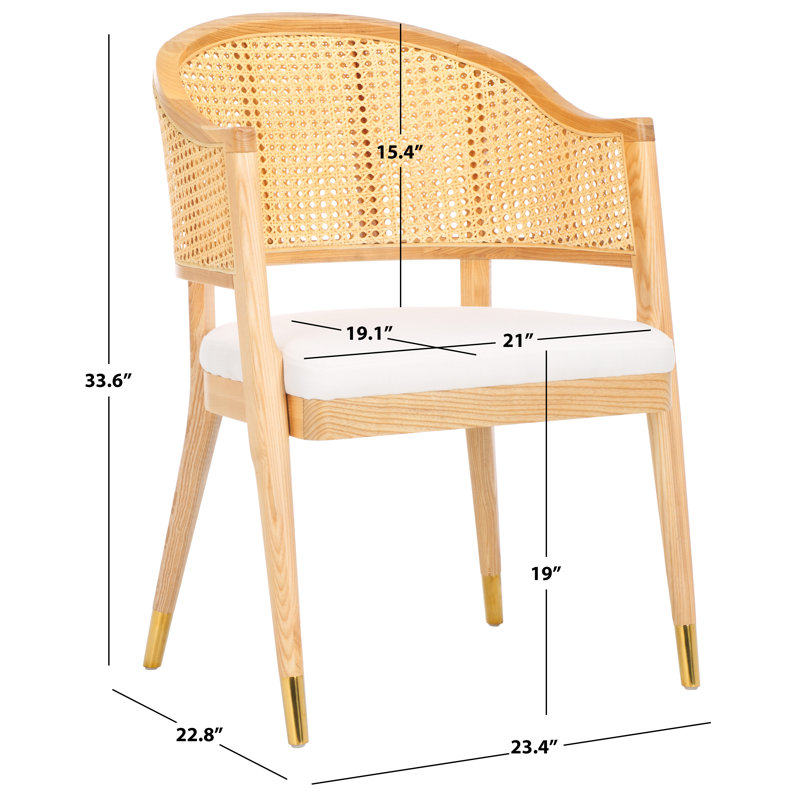 Arm Linen Chair, Natural/Gold