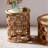 Retro Burlywood Solid Wood Round Coffee Table-1778400437