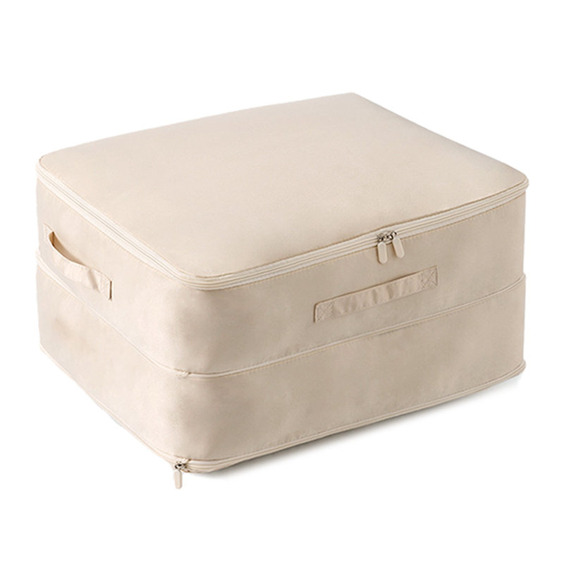 Sac de rangement pliable 65L pour édredon, Beige