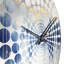 Tapisserie azur abstraite or et bleu V - peinture abstraite horloge murale-1003181305