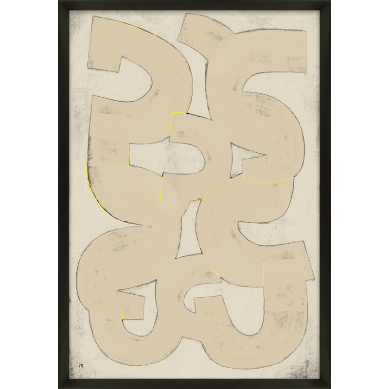 Dessin 2 par StudioM - peinture encadrée, Cadre noir, H 50 po x l 35 po x P 1,25 po