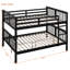 Lit superposé double au-dessus de double avec échelle pour chambre à coucher, mobilier de chambre d'amis - espresso