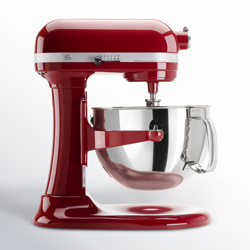 Batteur sur socle à bol relevable de 6 pintes Professional 600 Series de KitchenAid, Rouge empire
