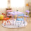 Ensemble 5 pièces de table pliante et chaise colorée pour enfants avec structure en métal durable et plastique facile à nettoyer pour les salles de classe et les salles de jeux