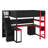 Full-Sized Wooden Loft Bed For Gaming With Stairs For Storage, Integrated Desk, Shelves & Pegboard-1052499287-1052499281