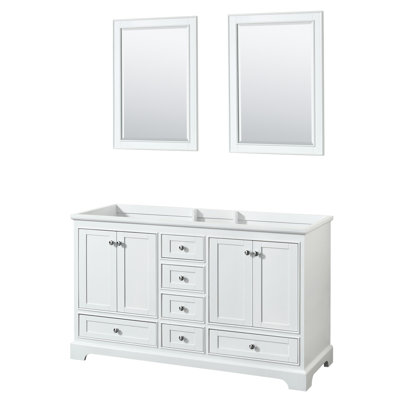 Base de salle de bain double 60 po uniquement meuble-lavabo Deborah