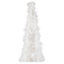 Layered Wispy Feather Cone Tree Christmas Decoration - Winter White