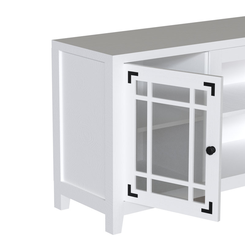 Darton Farmhouse TV Stand for TVs up to 65", White