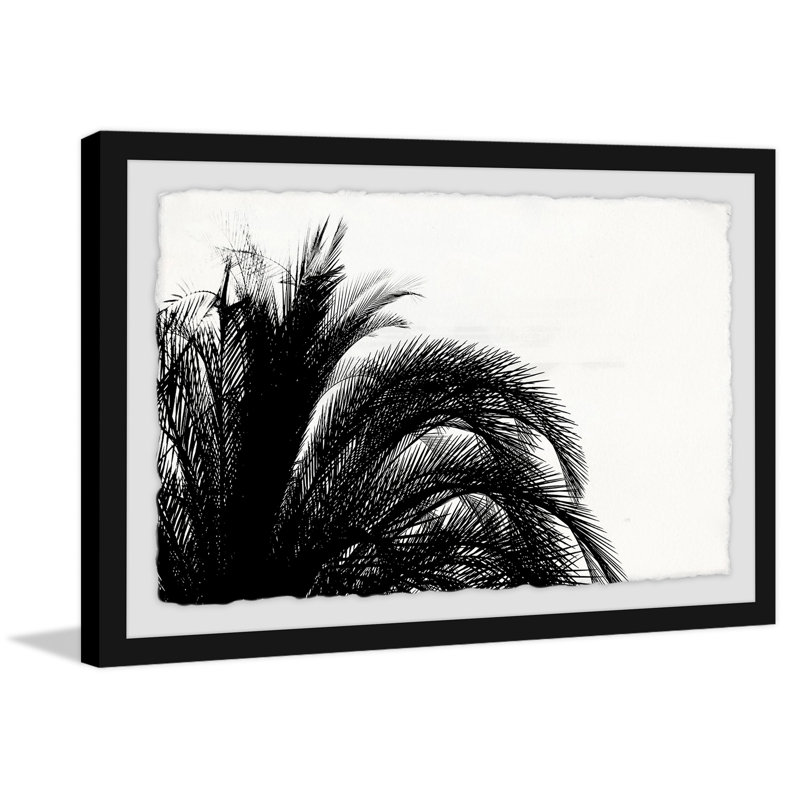 Palm Tree Foliage 1 Piece Single Picture Frame Wall Art, 20cm H x 30cm W