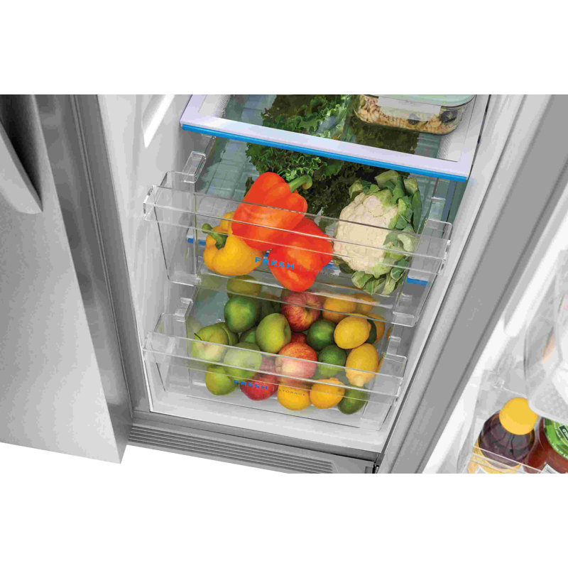 Frigidaire 22.3 Cu. Ft. 33" Standard Depth Side By Side Refrigerator, Stainless Steel