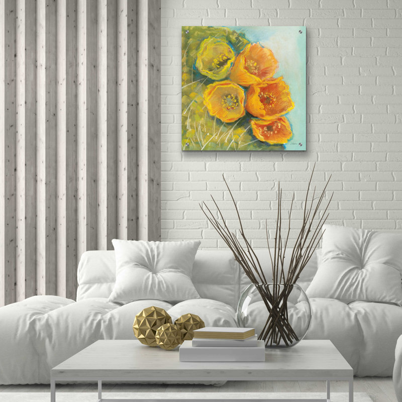 " Blooming Succulent II " by Carol Rowan, 24" H x 24" W x 0.2" D